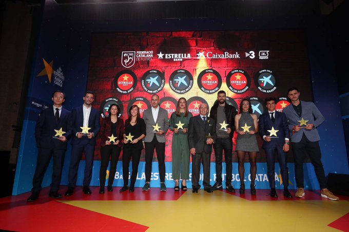 Dídac Plana, Clàudia Pons y Berta Velasco, premiados en la Gala Estrellas del futbol catalán