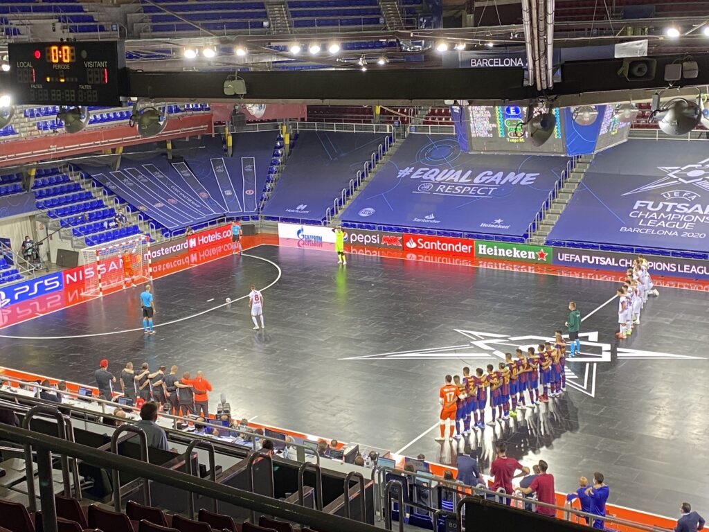 Tanda de penaltis de las semifinales de Champions entre Tyumen y Barça. (Foto: LPNSM)